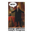 George Washington WTF (with caption) Poster posters