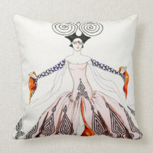 Georges Barbier Art Deco Fashion Pillow