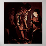 Georges de La Tour - St Joseph as a carpenter Poster