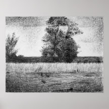 Georges Seurat-The trees Poster