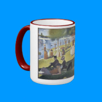 Georges Seurat's "Sunday Afternoon" mugs