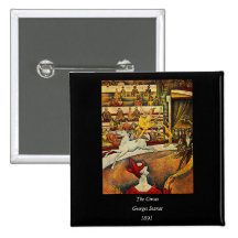 Georges Seurat's The Circus (1891) - Clown & Rider Buttons