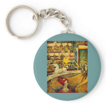 Georges Seurat's The Circus (1891) Keychains
