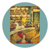 Georges Seurat's The Circus (1891) Round Sticker