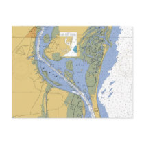 Georgetown, South Carolina Nautical Chart Postcard