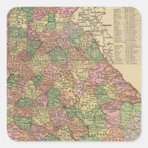 Georgia 3 square sticker