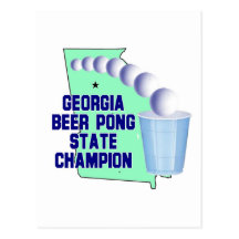 Georgia Beer PONG CHAMPION Post Cards