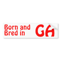 Georgia Bred (Bumper) Sticker bumper stickers by TimeTrax Georgia Bred (Bumper) Sticker bumper stickers