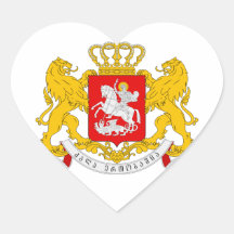 Georgia Coat of arms GE Heart Sticker