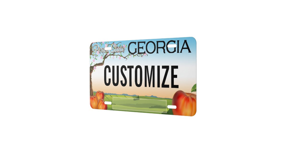 Georgia Custom License Plate | Zazzle