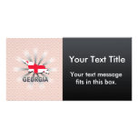 Georgia Flag Map 2.0 Custom Photo Card