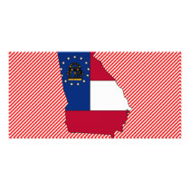 Georgia Flag Map photo cards
