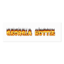 Georgia Hottie Fire and Flames Business Card