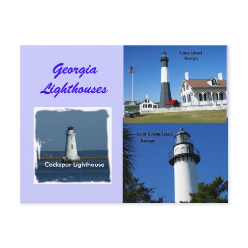 Georgia Lighthouses postcard