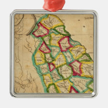 Georgia Map Christmas Ornaments