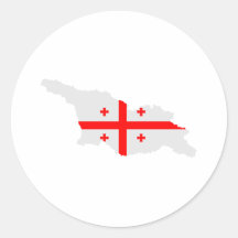 Georgia map flag sticker