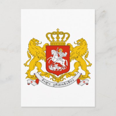 Georgia Official Coat Of Arms Heraldry Symbol Postcards