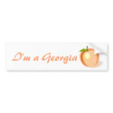 Georgia Peach bumper sticker bumper stickers by JessicaInSeattle Georgia Peach bumper sticker bumper stickers