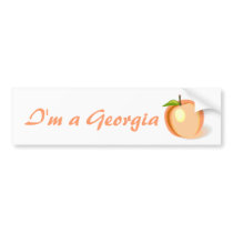 Georgia Peach bumper sticker bumper stickers by JessicaInSeattle Georgia Peach bumper sticker bumper stickers