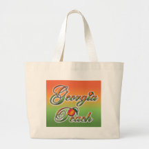 Georgia Peach - Cursive Canvas Bags