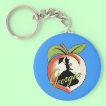 Georgia Peach Keychain keychains