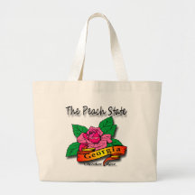 Georgia Peach State Cherokee Rose Canvas Bags