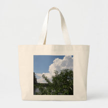 Georgia Peach Tree Fluffy White Clouds Bags