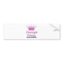 Georgia Princess bumper stickers