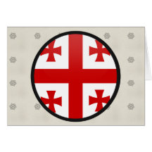 Georgia quality Flag Circle Greeting Cards
