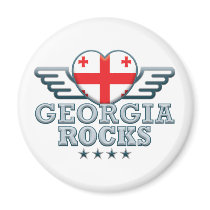 Georgia Rocks v2 Fridge Magnet