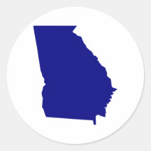 Georgia Round Sticker