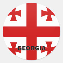 Georgia Roundel quality Flag Round Sticker