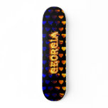 Georgia skateboard fire and flames design.