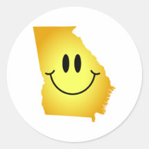 Georgia Smiley Face Stickers