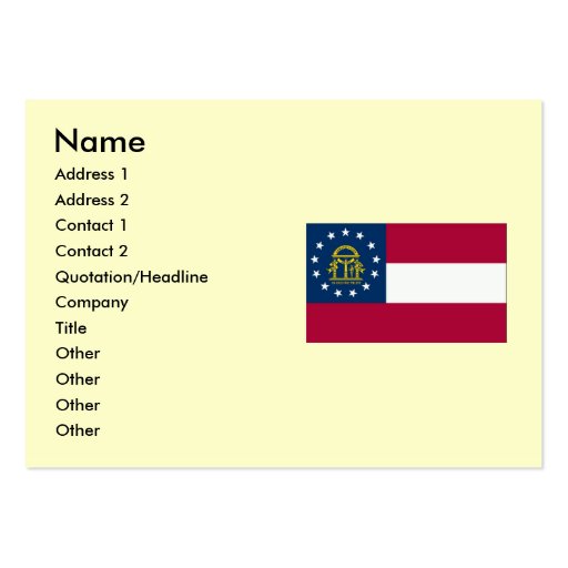 Uga Business Card Template state flag business card zazzle Uga Business Card Template state flag business card zazzle