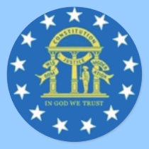 Georgia State Flag Sticker