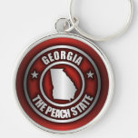 "Georgia Steel" Keychain (Red)