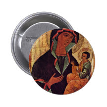 Georgian Madonna By Meister Der Schule Von Nowgoro Buttons