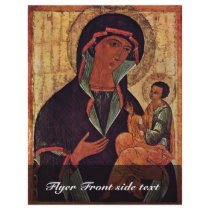 Georgian Madonna By Meister Der Schule Von Nowgoro Flyer Design