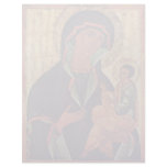 Georgian Madonna By Meister Der Schule Von Nowgoro Custom Letterhead