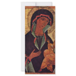 Georgian Madonna By Meister Der Schule Von Nowgoro Rack Card