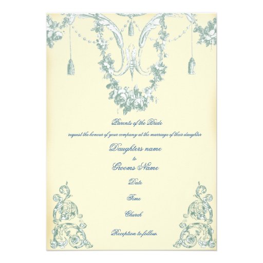 Georgiana (Cream) Wedding Custom Invites
