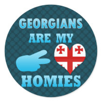Georgians are my Homies Round Stickers