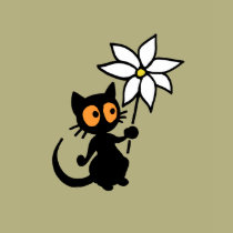 Georgie Cat with Flowers t-shirts