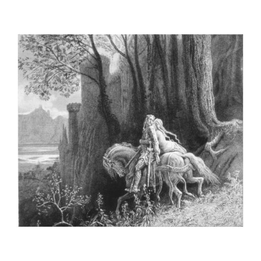 Geraint and Enid Ride Away Canvas Prints