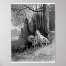 Geraint and Enid Ride Away Print