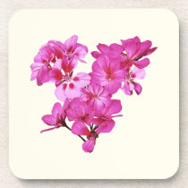 Geranium Heart cork coasters