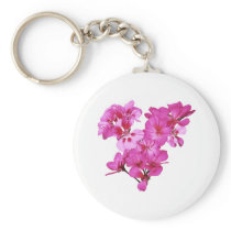 Geranium Heart keychains