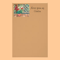 Geranium Note Paper stationery