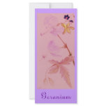 Geranium Full Color Rack Card